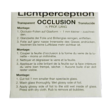 Bangerter occlusiefolie lichtperceptie