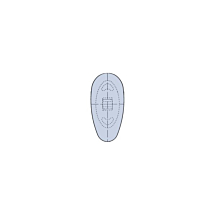 Siliconen klikpad, druppel 14,5mm