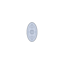 Siliconen schroefpad, ovaal 13mm dun